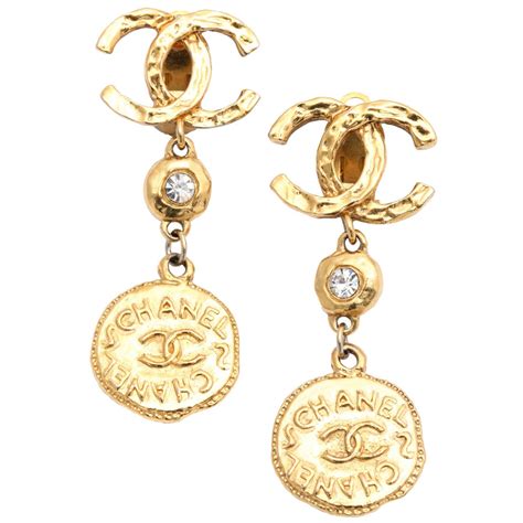 chanel long dangle earrings